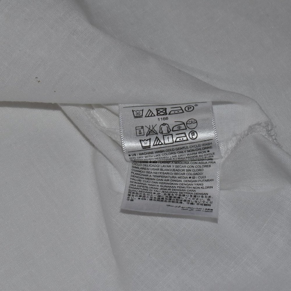 Old Navy Long Sleeve White Linen Tunic Top Size M - Picture 11 of 12